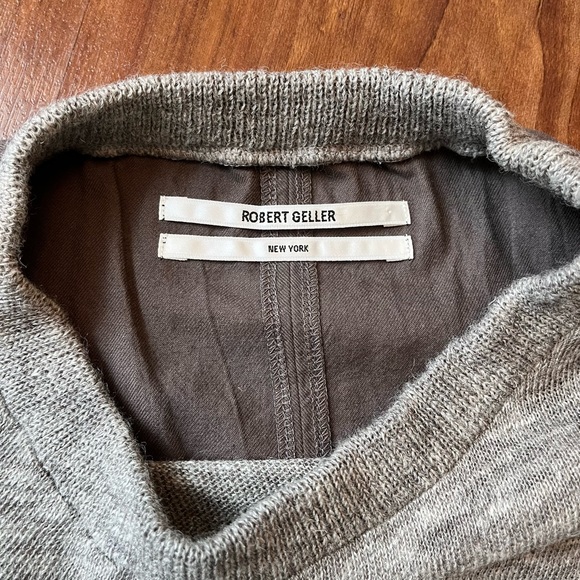 Robert Geller Crew Neck Long Sleeve Pullover Sweater Wool/Linen Gray Men’s 48 - Picture 3 of 6